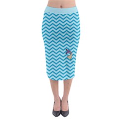 Chevron Mermaid Pattern Midi Pencil Skirt by emilyzragz