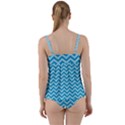 Chevron Mermaid Pattern Twist Front Tankini Set View2
