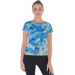 Space Fracture Short Sleeve Sports Top  by WILLBIRDWELL