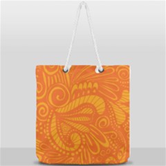Pop Orange Full Print Rope Handle Tote (large) by ArtByAmyMinori