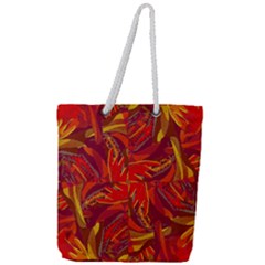 Colorful Abstract Ethnic Style Pattern Full Print Rope Handle Tote (large) by dflcprints