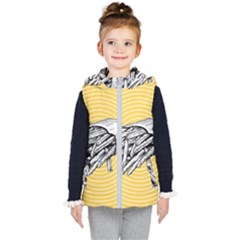 Pop Art French Fries Kid s Hooded Puffer Vest by Valentinaart