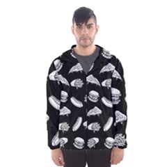 Fast Food Pattern Hooded Windbreaker (men) by Valentinaart