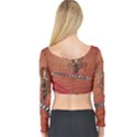 Cute Fairy Dancing On A Piano Long Sleeve Crop Top View2