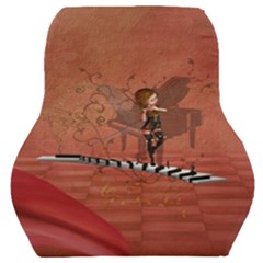 Cute Fairy Dancing On A Piano Car Seat Back Cushion  by FantasyWorld7