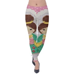 Cross Stitch Kimono Velvet Leggings by DeneWestUK