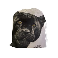 Panther Drawstring Pouch (xl) by ArtByThree