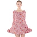 Pink Crochet Long Sleeve Velvet Skater Dress View1