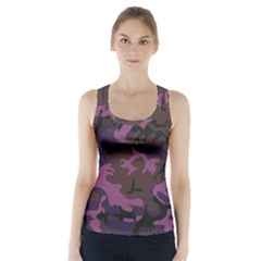 Camouflage Violet Racer Back Sports Top by snowwhitegirl