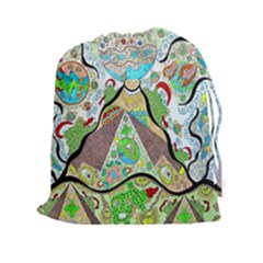 Cosmic Pyramid Drawstring Pouch (xxl) by chellerayartisans