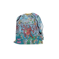 Volcano Submarine Drawstring Pouch (medium) by chellerayartisans