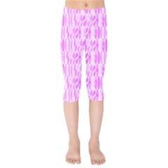 Bright Pink Colored Waikiki Surfboards  Kids  Capri Leggings  by PodArtist