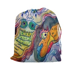 Watercolor Mermaid Drawstring Pouch (xxl) by chellerayartisans