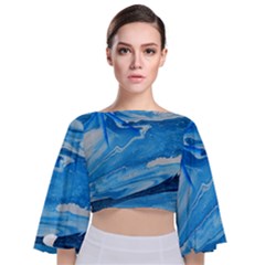 Star Light Tie Back Butterfly Sleeve Chiffon Top by WILLBIRDWELL