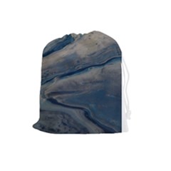 Blue Ice 2 Drawstring Pouch (large) by WILLBIRDWELL