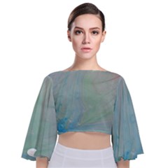 Shockwave Tie Back Butterfly Sleeve Chiffon Top by WILLBIRDWELL