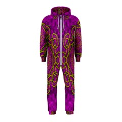 Star Of Freedom And Silent Night Hooded Jumpsuit (kids) by pepitasart