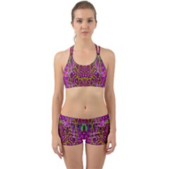 Star Of Freedom Ornate Rainfall In The Tropical Rainforest Back Web Gym Set by pepitasart