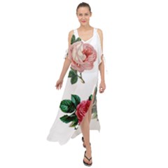 Roses 1770165 1920 Maxi Chiffon Cover Up Dress by vintage2030