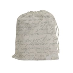 Handwritten Letter 2 Drawstring Pouch (xl) by vintage2030