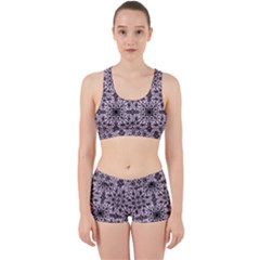 Ornamental Pink Black Work It Out Gym Set by snowwhitegirl