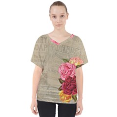 Flower 1646069 1920 V-neck Dolman Drape Top by vintage2030