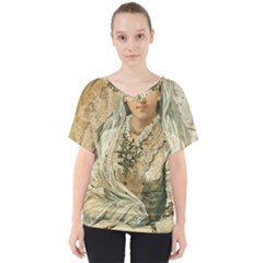 Vintage 1229015 1920 V-neck Dolman Drape Top by vintage2030