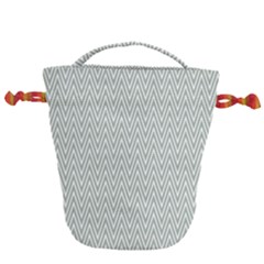 Vintage Pattern Chevron Drawstring Bucket Bag by Sapixe