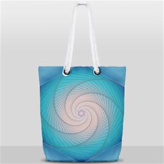Decorative Background Blue Full Print Rope Handle Tote (small) by Sapixe