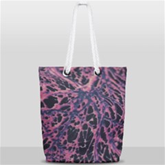 Fabric Textile Texture Macro Model Full Print Rope Handle Tote (small) by Sapixe