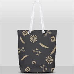 Pattern Seamless American Culture Full Print Rope Handle Tote (small) by Sapixe