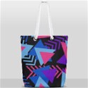 Memphis Pattern Geometric Abstract Full Print Rope Handle Tote (Small) View1