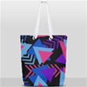 Memphis Pattern Geometric Abstract Full Print Rope Handle Tote (Small) View2