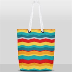 Retro Colors 60 Background Full Print Rope Handle Tote (small) by Sapixe
