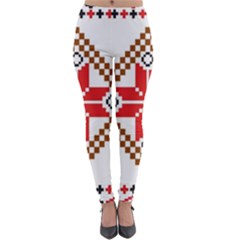 Ornament Stars Textile Crochet Lightweight Velour Leggings by Sapixe