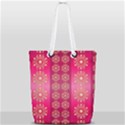 Background Pattern Pink Wallpaper Full Print Rope Handle Tote (Small) View2