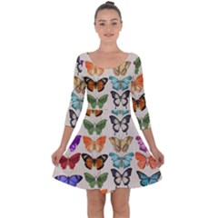 Butterfly 1126264 1920 Quarter Sleeve Skater Dress by vintage2030