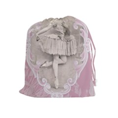 Lady 1112861 1280 Drawstring Pouch (xl) by vintage2030