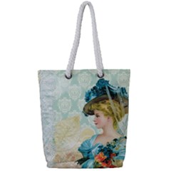 Lady 1112776 1920 Full Print Rope Handle Tote (small) by vintage2030