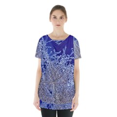 Crystalline Branches Skirt Hem Sports Top by DeneWestUK