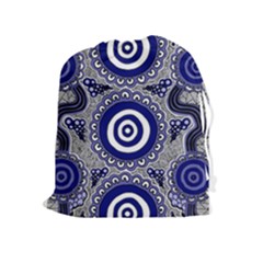 Aboriginal Art - Gathering Drawstring Pouch (xl) by hogartharts