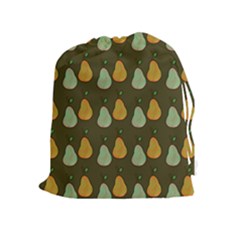 Pears Brown Drawstring Pouch (xl) by snowwhitegirl