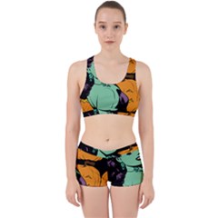 Zombie Retro Girl Black Work It Out Gym Set by snowwhitegirl