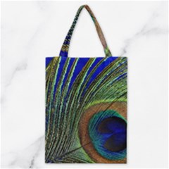 Peacock Feather Macro Peacock Bird Classic Tote Bag by Simbadda