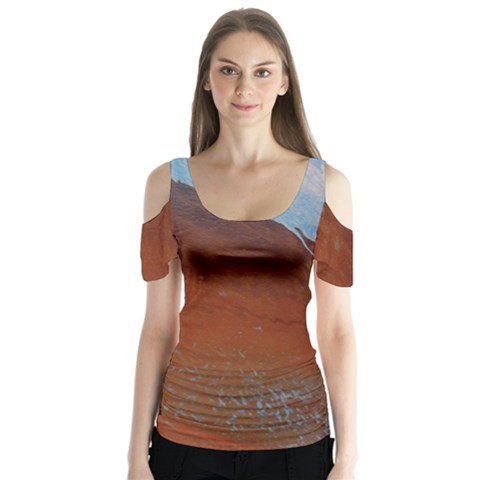 Acid Rain Butterfly Sleeve Cutout Tee  by WILLBIRDWELL