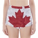 Canada Grunge Flag High-Waisted Bikini Bottoms View1