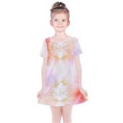 Beautiful Pastel Marble Gold Design By Flipstylez Designs Kids  Simple Cotton Dress by flipstylezfashionsLLC