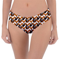 Vintage Camera Chevron Orange Reversible Classic Bikini Bottoms by snowwhitegirl