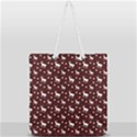 Deer Dots Red Full Print Rope Handle Tote (Large) View1