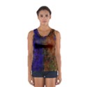 Colored Rusty Abstract Grunge Texture Print Sport Tank Top  View1
